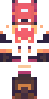 a nether hunter in crimson hide with glowing gold trim