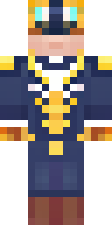 an airship captain in a navy coat with copper gadgets