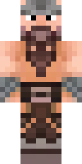 a viking warrior in fur and iron with a braided beard