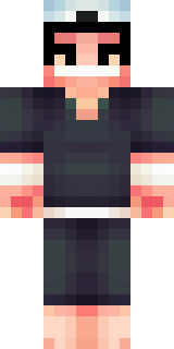 a sushi master in a dark apron with a headband