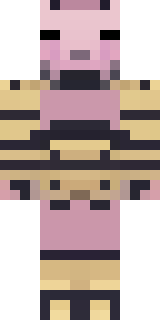 a piglin brute in gold armor with a snout and tusks