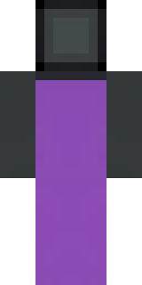 an enderman-inspired figure, tall and black with purple eyes