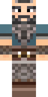 a viking warrior in fur and iron with a braided beard