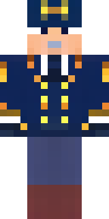 an airship captain in a navy coat with copper gadgets