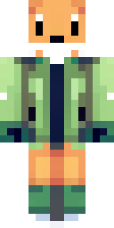 an anthropomorphic fox in a green explorer jacket