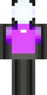 an enderman-inspired figure, tall and black with purple eyes