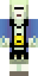 a ghostly pirate with pale skin and a tattered blue coat