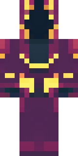 a nether hunter in crimson hide with glowing gold trim