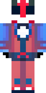 a masked hero in a sleek red and blue suit with a chest emblem