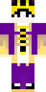 a young king in an ermine-trimmed purple cloak and gold crown