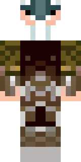 a frost viking in white furs and a horned helm