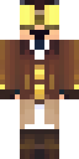 a steampunk inventor in a brown leather coat and brass goggles