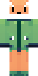 an anthropomorphic fox in a green explorer jacket