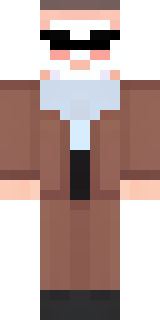 a friendly villager librarian in brown robes with glasses