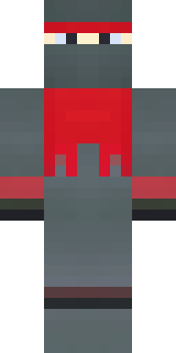 a shadow ninja in matte black with a red scarf