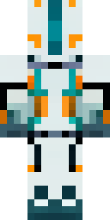 a mecha pilot in a white flight suit with a segmented helmet