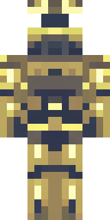 a piglin brute in gold armor with a snout and tusks