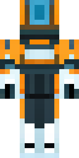 a mecha pilot in a white flight suit with a segmented helmet