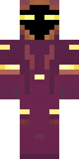 a nether hunter in crimson hide with glowing gold trim