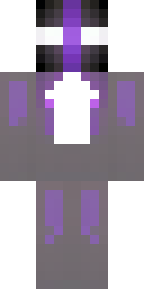 an enderman-inspired figure, tall and black with purple eyes