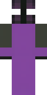 an enderman-inspired figure, tall and black with purple eyes