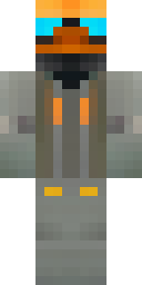 a battle-worn pilot in orange plating with scorch marks