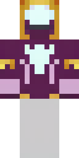 a nether hunter in crimson hide with glowing gold trim