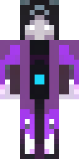 an end-realm sorcerer in obsidian robes with violet particles