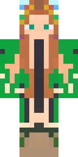 a nature druid in mossy green robes with antler headdress