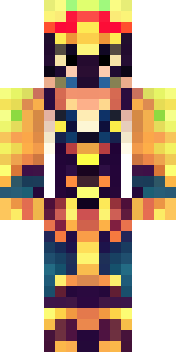a golden pirate with an eyepatch and a parrot on the shoulder