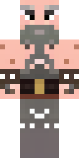 a viking warrior in fur and iron with a braided beard