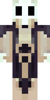 a necromancer in tattered black robes with a bone mask