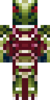 a dragon-rider in scaled crimson armor with leather wings