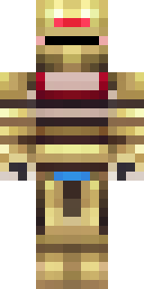 a gladiator in bronze arm guards and a red-plumed helmet