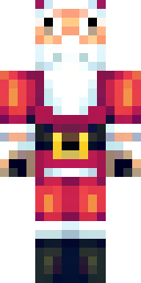a jolly Santa in a red suit with a white beard and sack