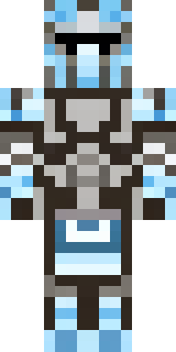a frost knight in ice-blue armor rimed with snow