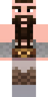 a viking warrior in fur and iron with a braided beard