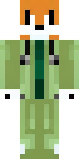 an anthropomorphic fox in a green explorer jacket