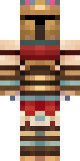 a gladiator in bronze arm guards and a red-plumed helmet