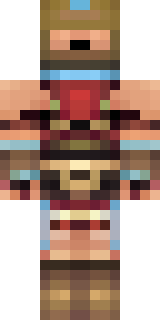 a gladiator in bronze arm guards and a red-plumed helmet