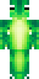 a dragon hybrid with green scales, horns and a spined tail