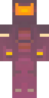 a nether hunter in crimson hide with glowing gold trim