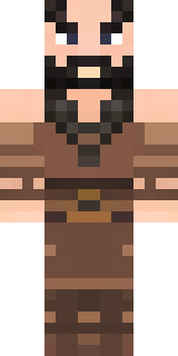 a viking warrior in fur and iron with a braided beard
