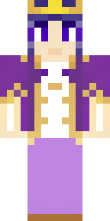 a young king in an ermine-trimmed purple cloak and gold crown