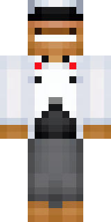 a cheerful chef in a white coat and tall hat with a wooden spoon
