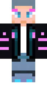 a cyberpunk mercenary in a black jacket with neon-pink circuitry