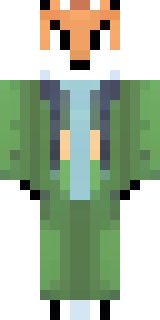 an anthropomorphic fox in a green explorer jacket