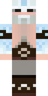 a frost viking in white furs and a horned helm