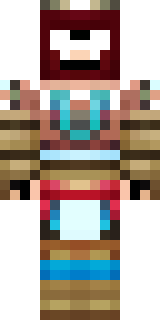 a gladiator in bronze arm guards and a red-plumed helmet