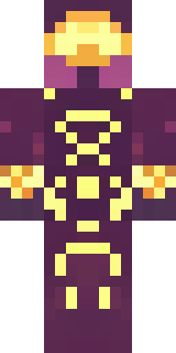 a nether hunter in crimson hide with glowing gold trim